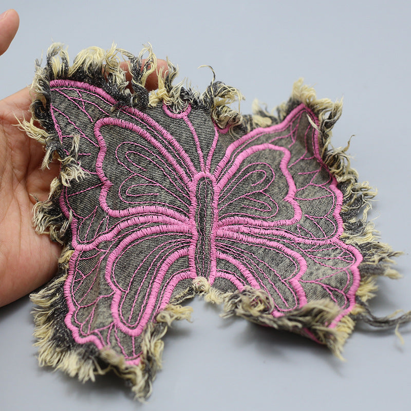 Wholesale Fashion denim butterfly patch